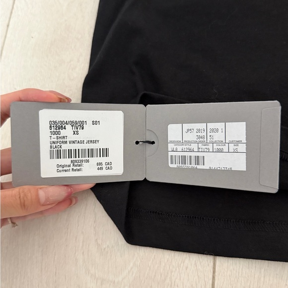 Balenciaga Black Tee with Red Accent Logo - Picture 4 of 4